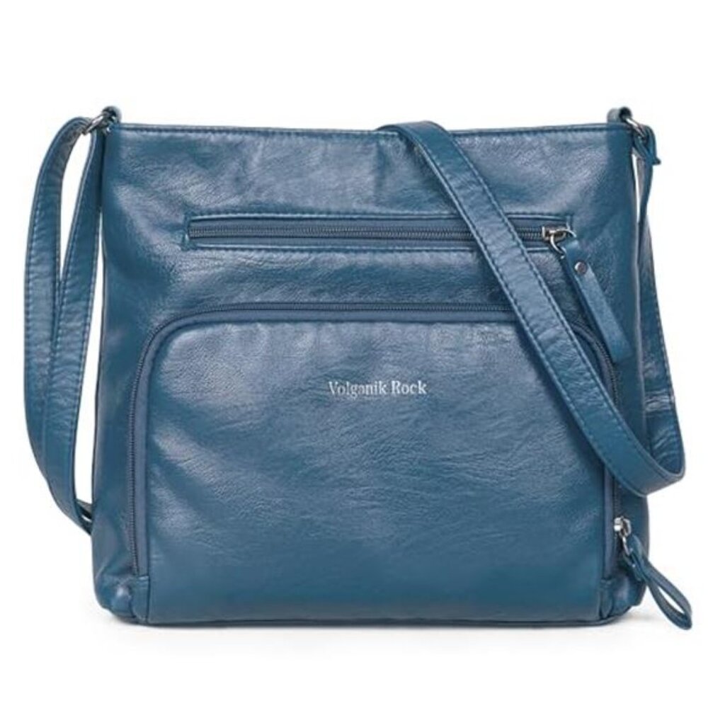 Womens Crossbody Purse Vegan Leather Handbag Medium Shoulder Bag Travel Casual